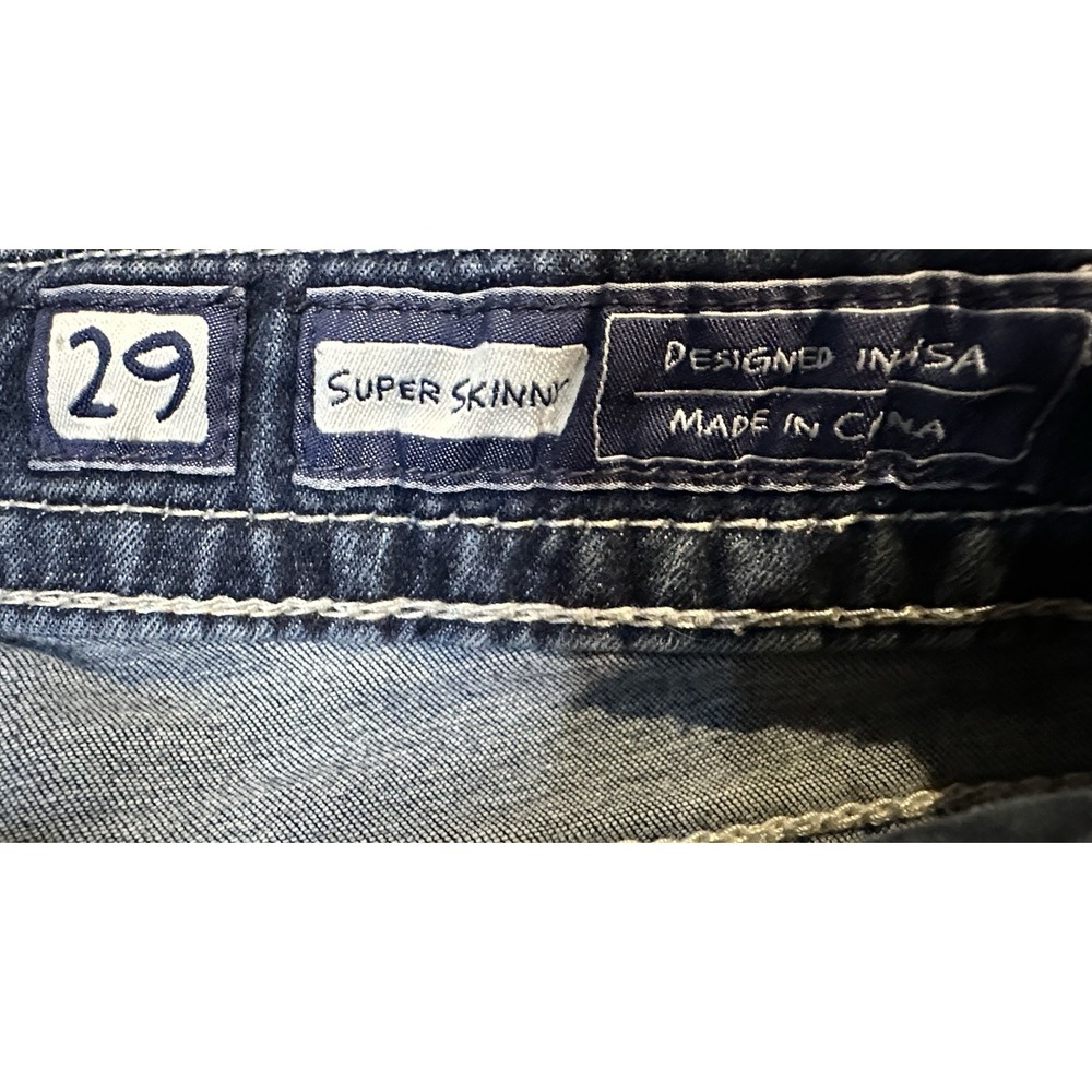 Miss Me Women's Mid Rise Embroided Skinny Jeans Size 29 - Picture 2 of 8